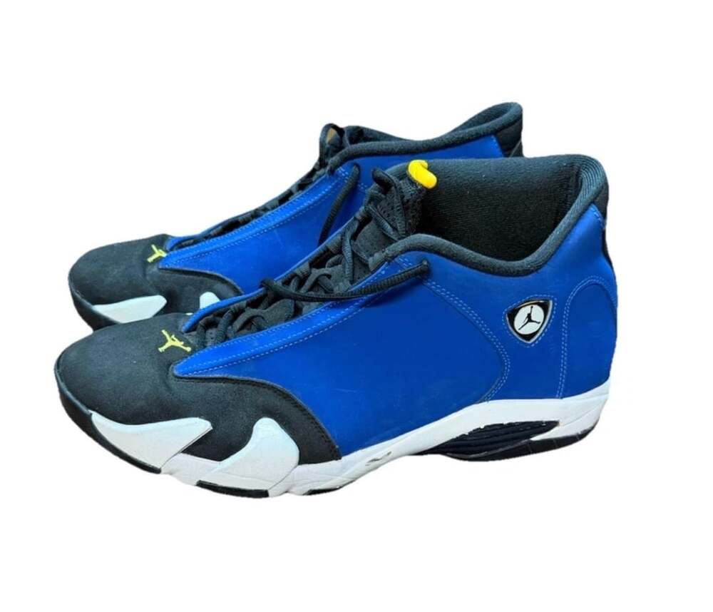 Jordan Air Jordan 14 Retro Laney Size 13 Blue Black White 487471-407